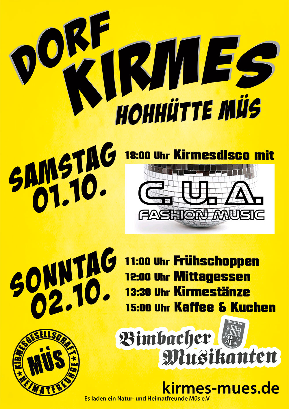 Dorfkirmes Müs 01.&02.10.2022